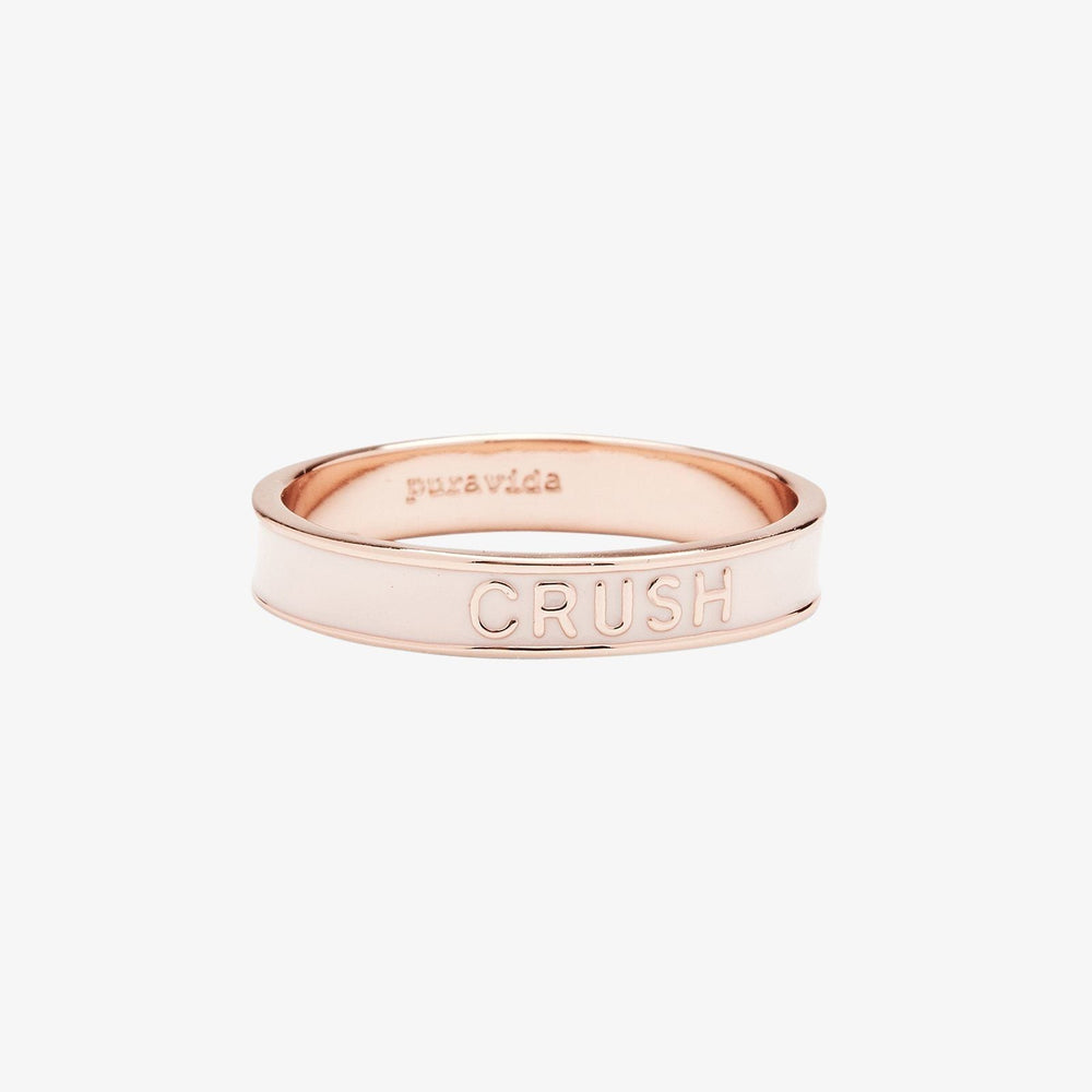 Crush Enamel Word Ring 1