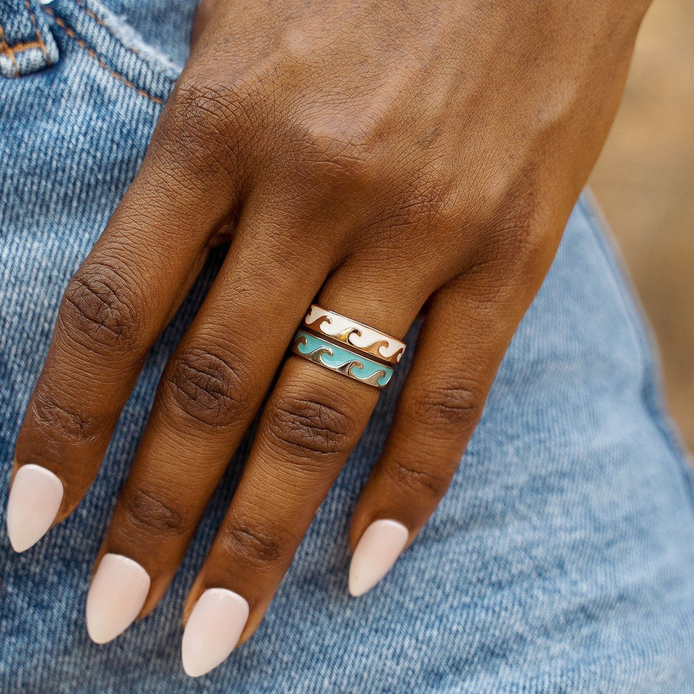 Reversible Enamel Wave Ring 5