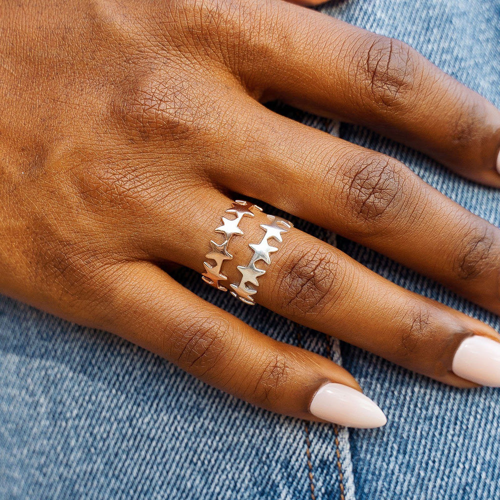 Rose Gold Seeing Stars Band Ring 2