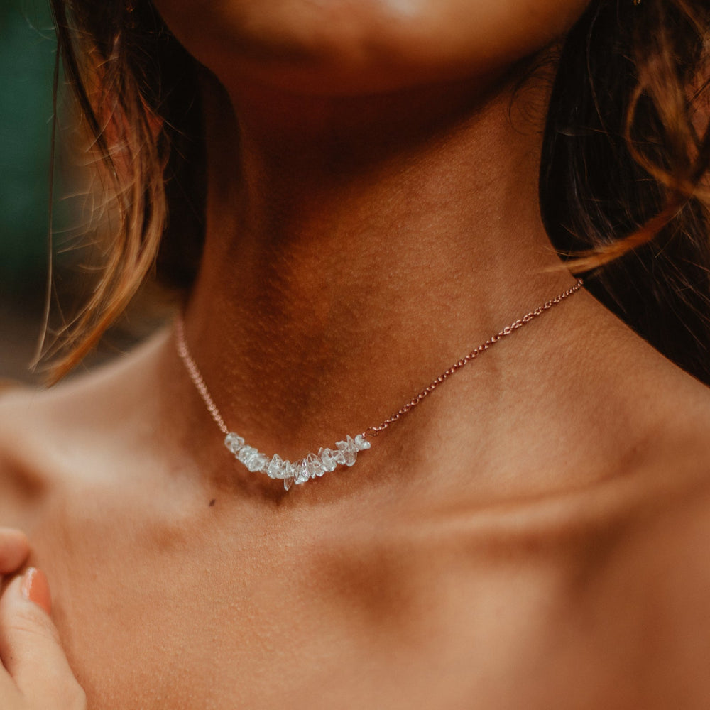 Clear Quartz Chip Choker 3