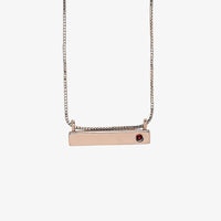 Engravable Bar Birthstone Necklace