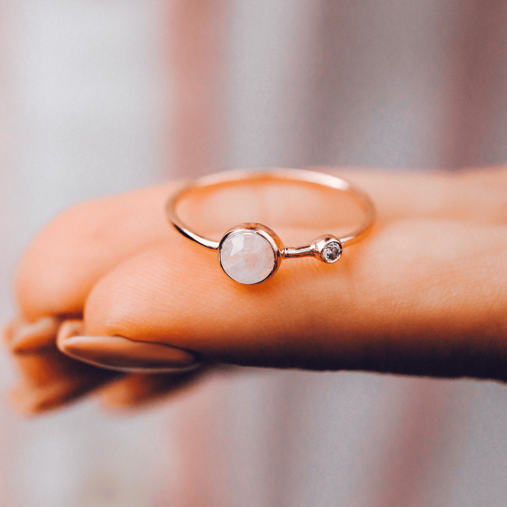 Moonstone Double Stone Ring 6