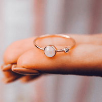 Moonstone Double Stone Ring Gallery Thumbnail