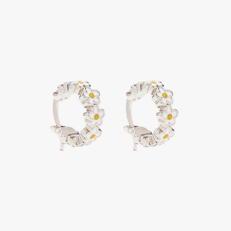 Painted Blooms Hoop Earrings