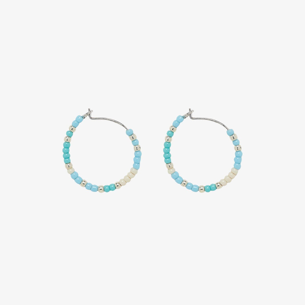 Playa Seed Bead Hoop Earrings 2