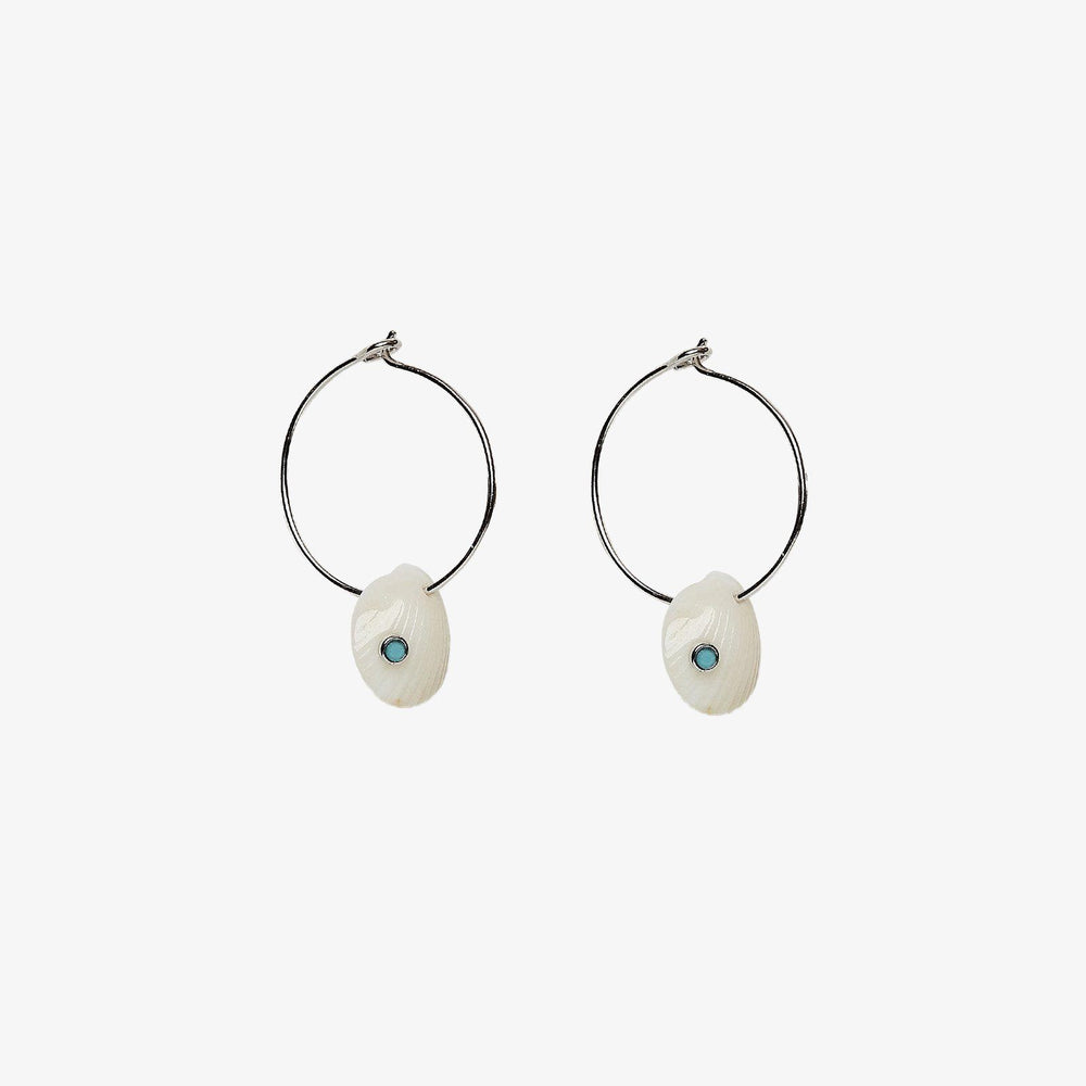 Real Shell Hoop Earrings 1