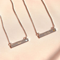 Engravable Bar Birthstone Necklace Gallery Thumbnail