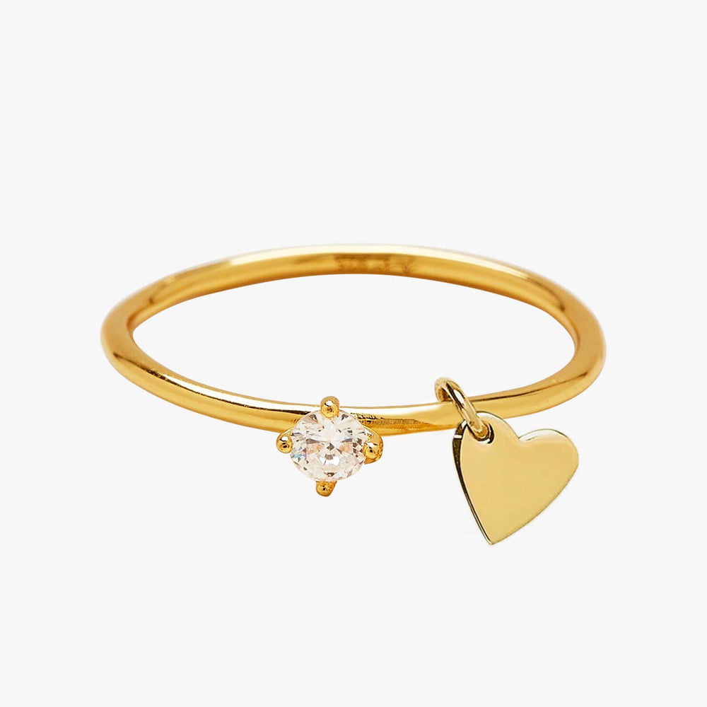 Demi-Fine Engravable Heart Ring 1