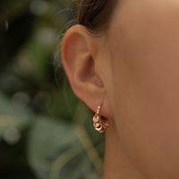 Mini Coin Huggie Earrings Gallery Thumbnail