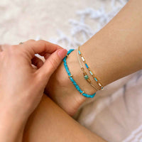 Turquoise Chip Stretch Anklet Gallery Thumbnail