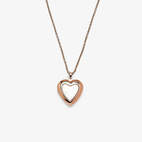 Stone Heart Locket Necklace Gallery Thumbnail