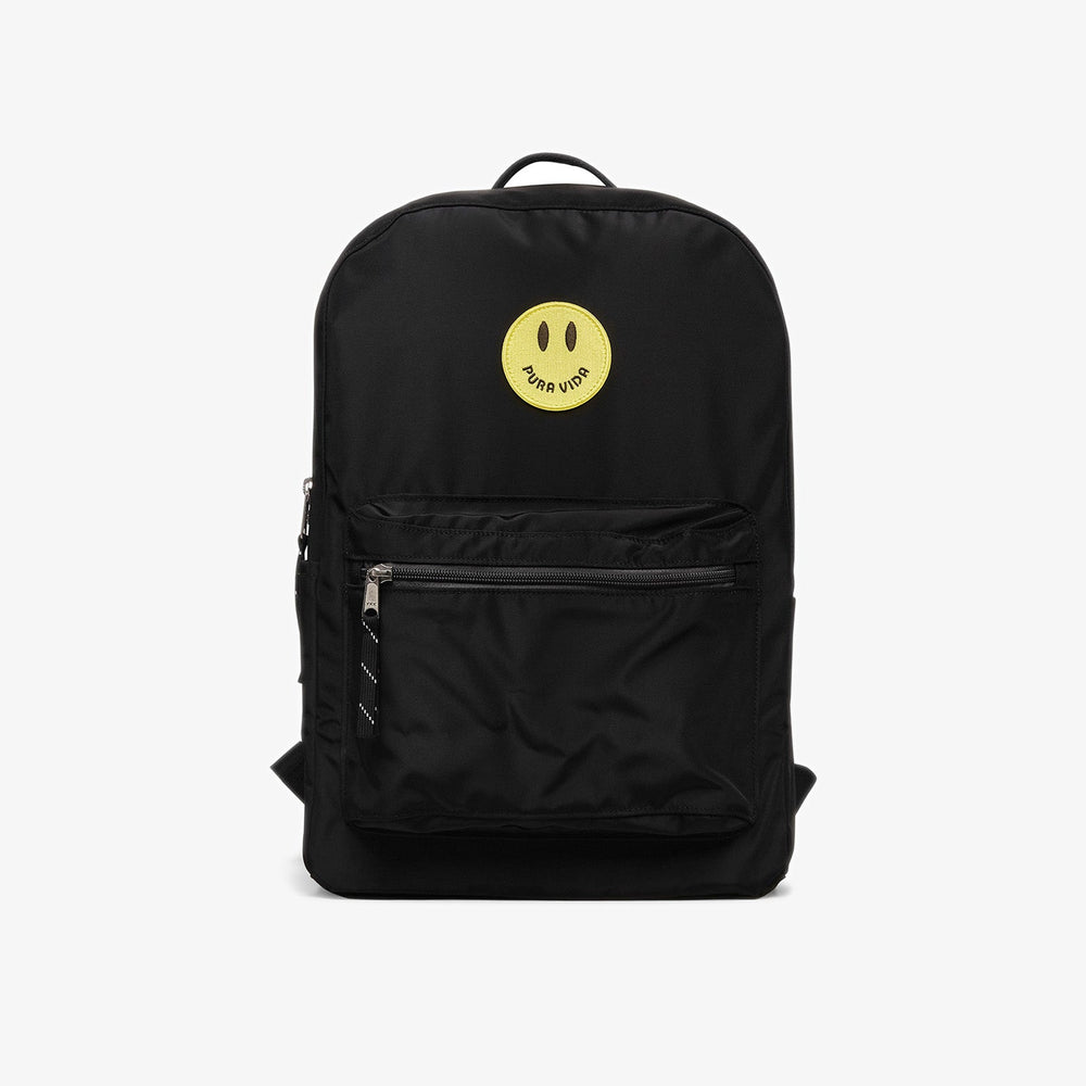 Black Smiley Face Classic Backpack 1