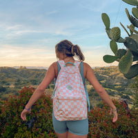 Pink Checkered Classic Backpack Gallery Thumbnail