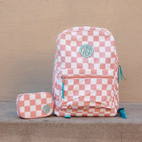 Pink Checkered Classic Backpack Gallery Thumbnail