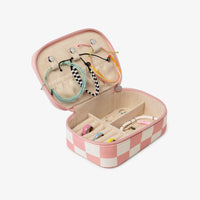 Pink Checkered Jewelry Case Gallery Thumbnail