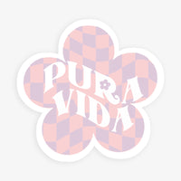 Checkered Flower Sticker Gallery Thumbnail