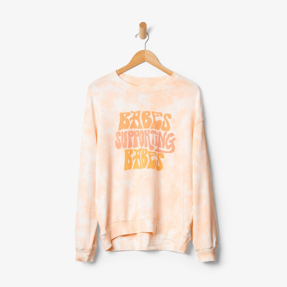 Babes Supporting Babes Oversized Crew Fleece 1