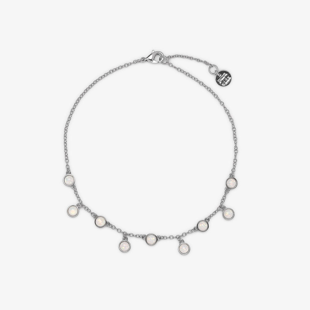 Delicate Opal Chain Anklet 1