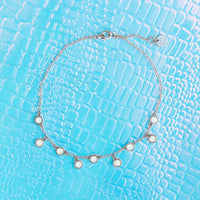 Delicate Opal Chain Anklet Gallery Thumbnail