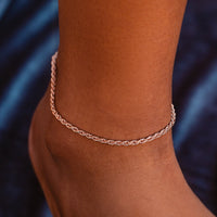 Twisted Rope Chain Anklet Gallery Thumbnail