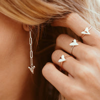 Shark Tooth Chain Earrings Gallery Thumbnail