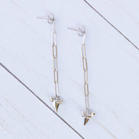 Shark Tooth Chain Earrings Gallery Thumbnail