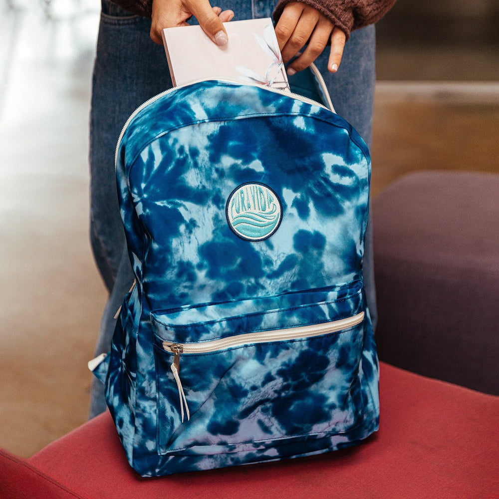 Blue Tie Dye Classic Backpack 8