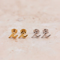 Wave Stud Earrings Gallery Thumbnail