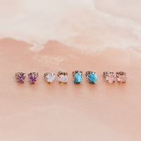 Raw Gemstone Stud Earrings Gallery Thumbnail