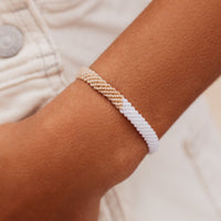 Neutral Half Flat Woven Bracelet Gallery Thumbnail