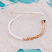 Neutral Half Flat Woven Bracelet Gallery Thumbnail