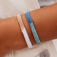 Neutral Half Flat Woven Bracelet Gallery Thumbnail