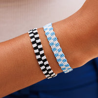 Woven Seed Bead Checkerboard Bracelet Gallery Thumbnail