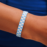 Woven Seed Bead Checkerboard Bracelet Gallery Thumbnail