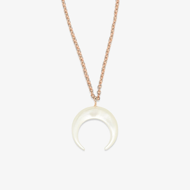 Pearl Crescent Moon Necklace