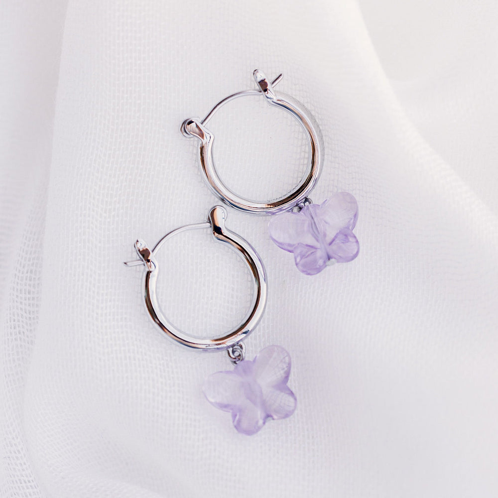 Glass Butterfly Drop Earrings 3