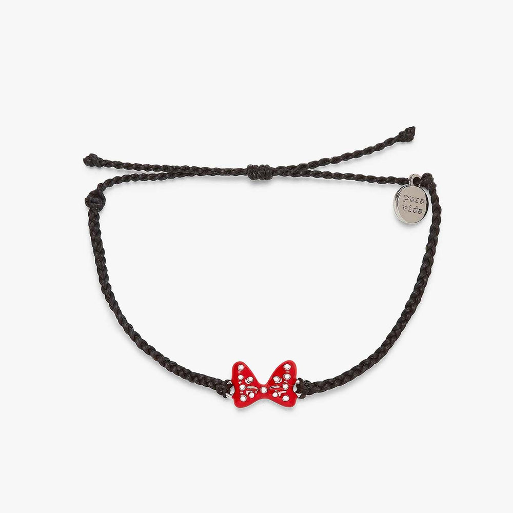 Disney Minnie Mouse Red Enamel Bow Charm Bracelet 1