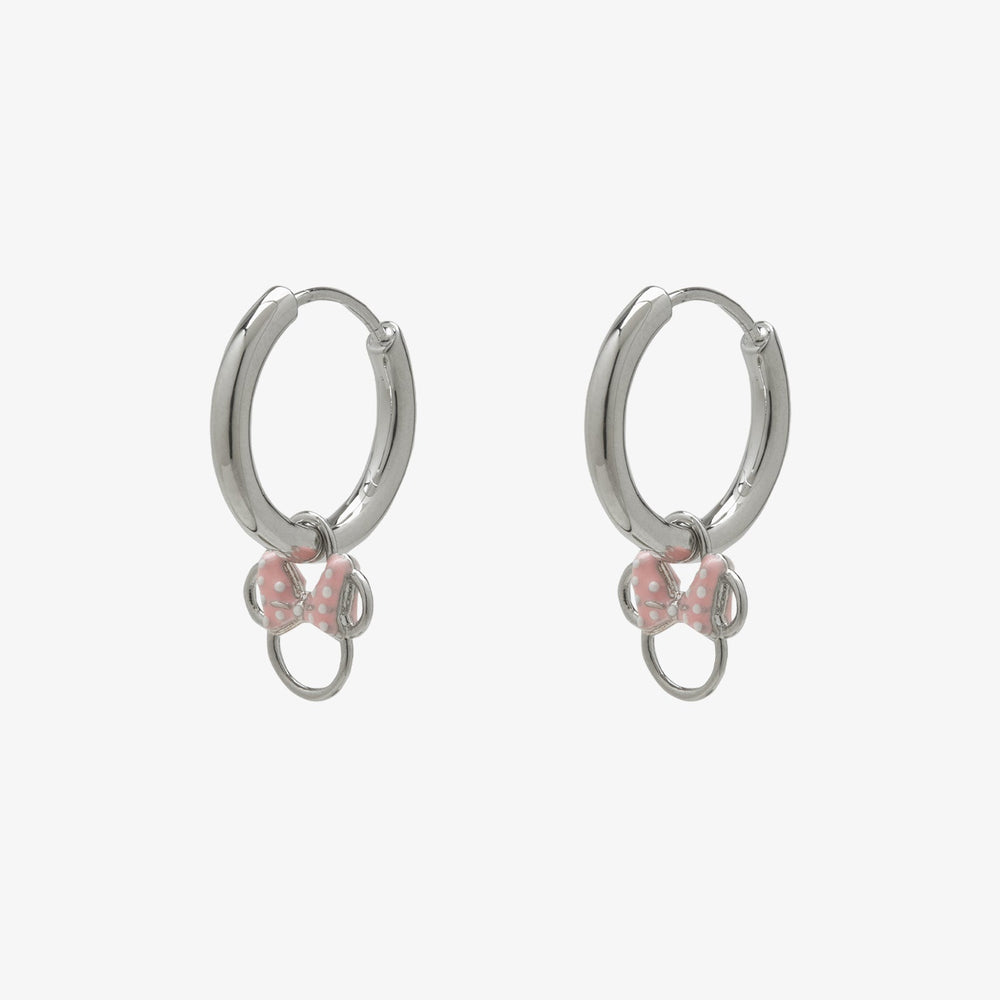 Disney Minnie Mouse Charm Hoop Earrings 1