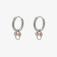 Disney Minnie Mouse Charm Hoop Earrings Gallery Thumbnail