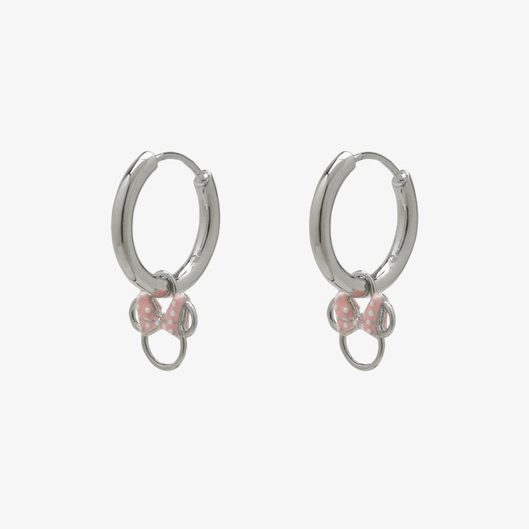 Disney Minnie Mouse Charm Hoop Earrings