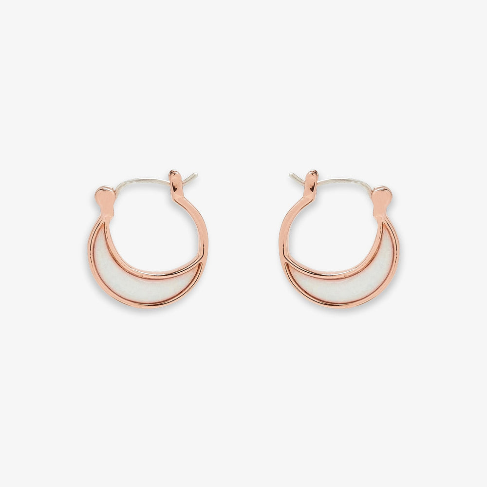 Opal Crescent Hoop Earrings 1