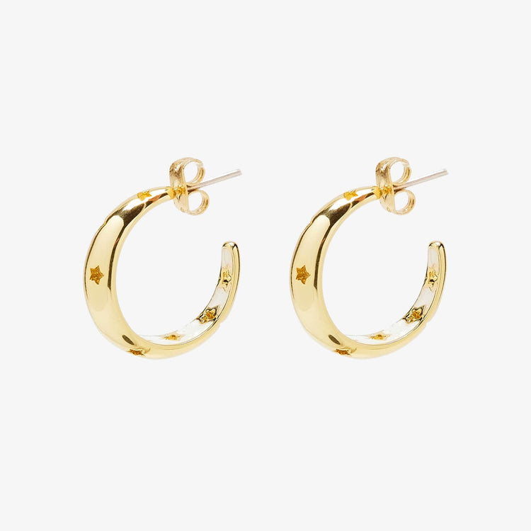 Glowing Stars Hoop Earrings