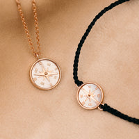 Mother of Pearl Compass Necklace Gallery Thumbnail