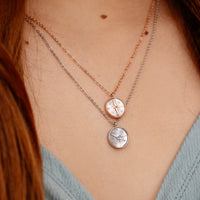 Mother of Pearl Compass Necklace Gallery Thumbnail