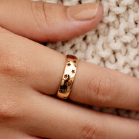 Glowing Stars Band Ring Gallery Thumbnail