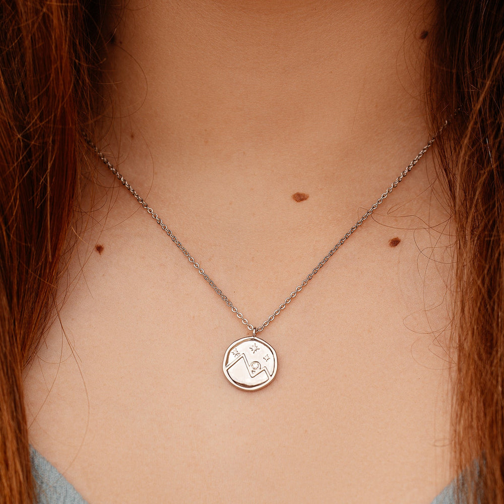 Crystal Mountain Coin Necklace 2