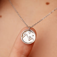 Crystal Mountain Coin Necklace Gallery Thumbnail