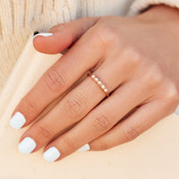 Mini Pearl Pavé Ring Gallery Thumbnail