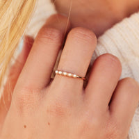 Mini Pearl Pavé Ring Gallery Thumbnail