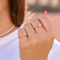 Mini Pearl Pavé Ring Gallery Thumbnail